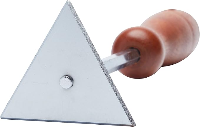 Rascador Triangular con Mango de Madera | Herramienta para Esquinas