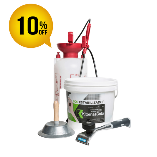Kit para quitar gotelé plastificado. Sin Polvo. Kitomasgota Brico
