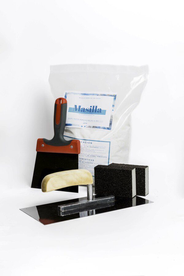 kit masilla y herramientas