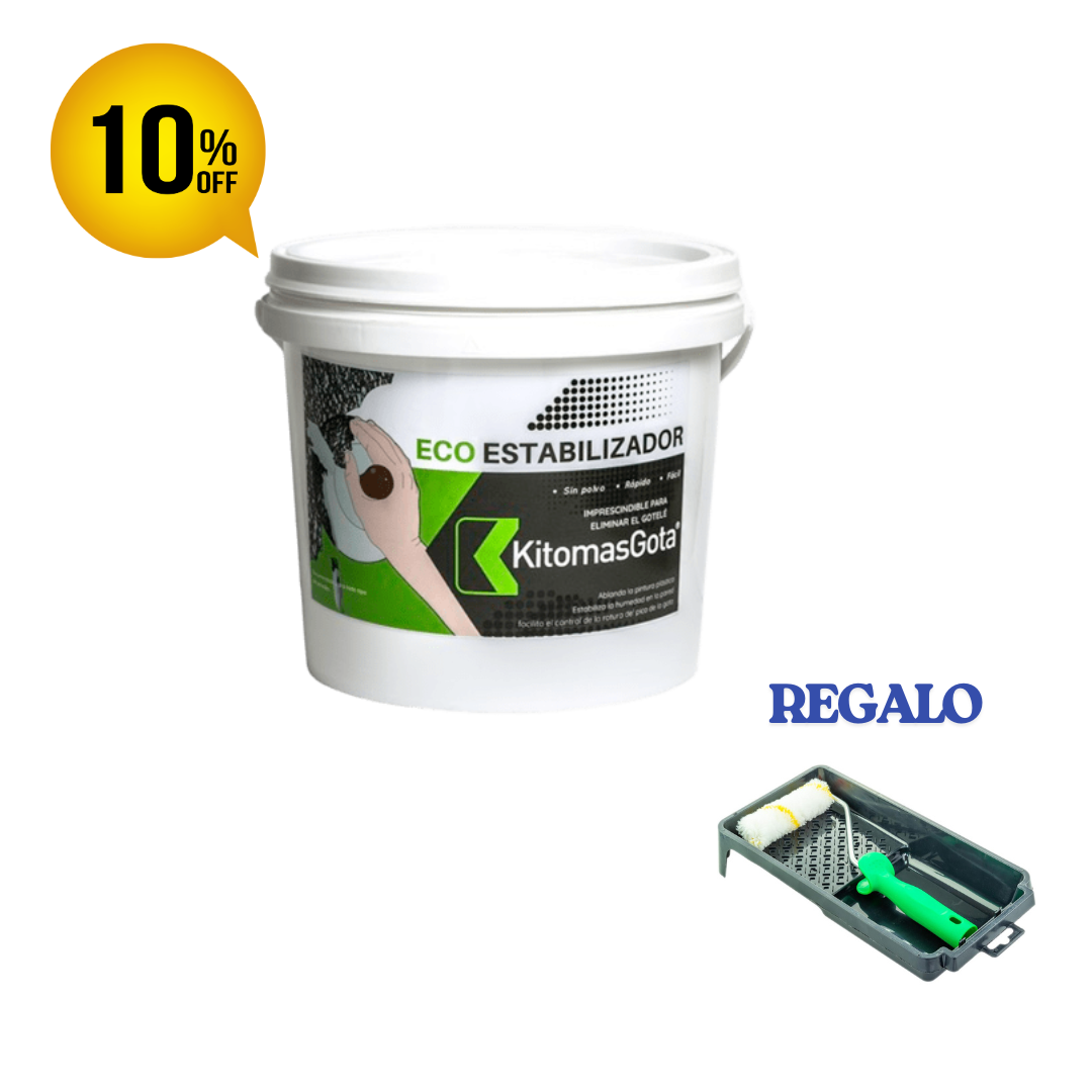 Liquido para Quitar Gotele Fácil - Ecoestabilizador Kitomasgota - Alisar Paredes sin Polvo