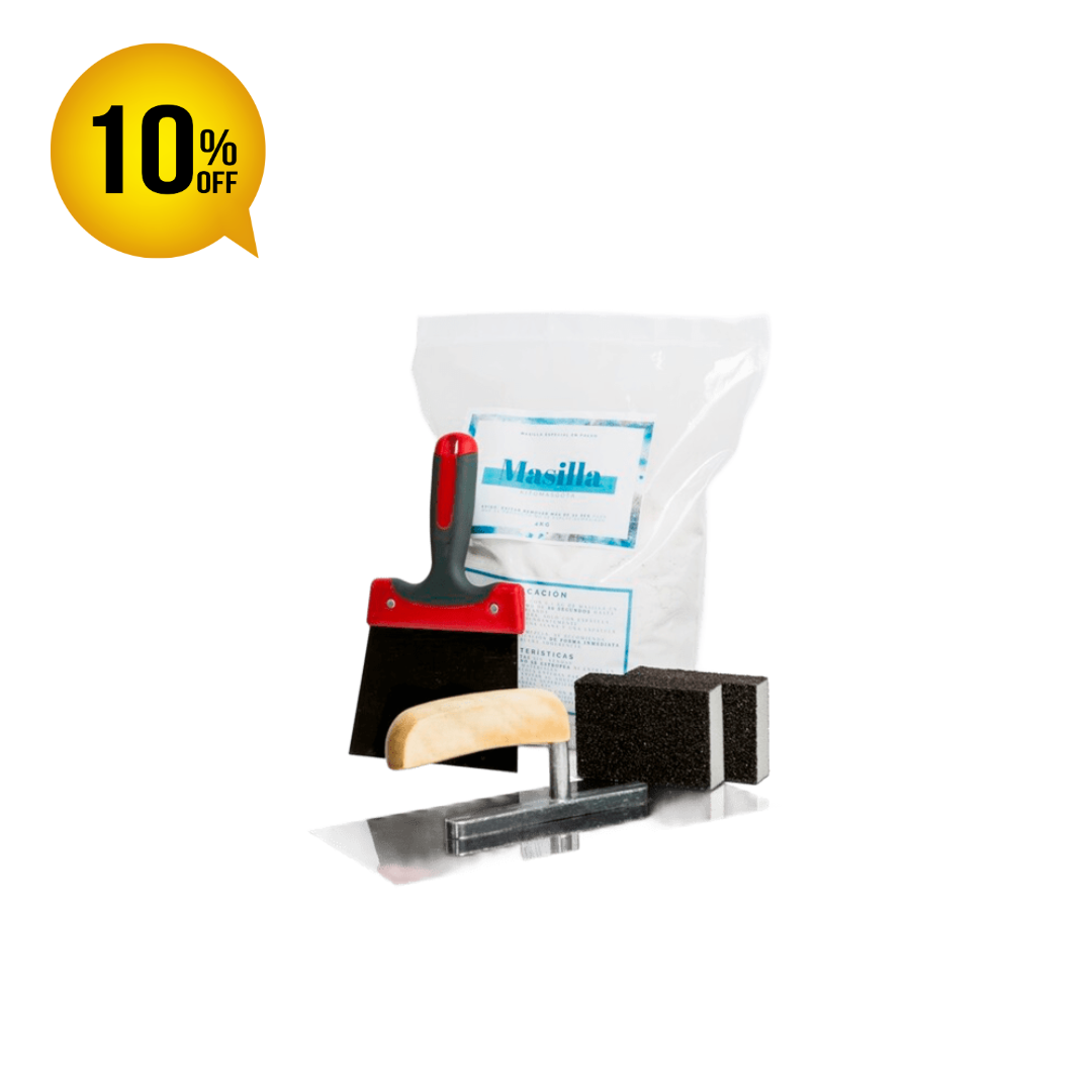 Kit Masilla y Herramientas para reparar paredes después de quitar gotelé