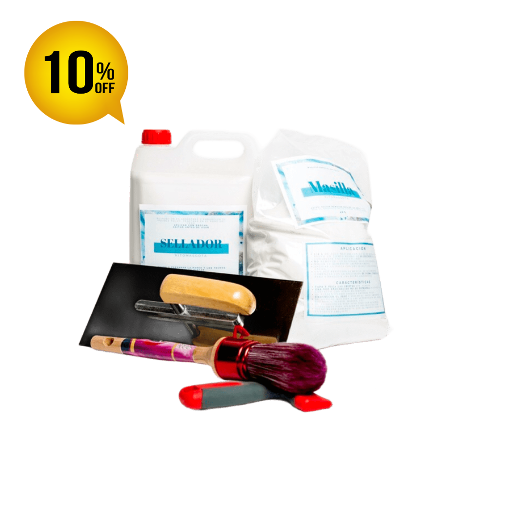 Kit completo para preparar paredes y techos antes de pintar