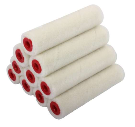 Mini Rodillo Esmaltar D17 - 11 cm - Acabados Finos para Esmaltes y Barnices, Pack de 10 unidades