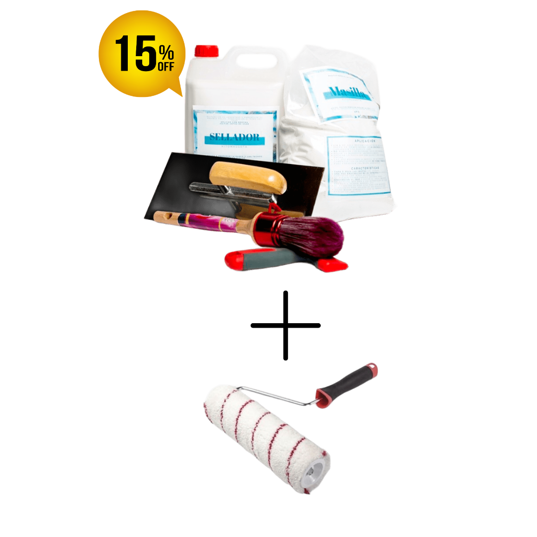 Kit completo preparar pared para pintar