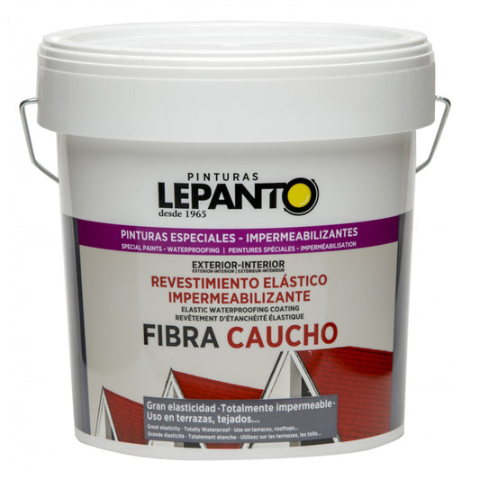 Pintura fibra caucho.Exterior