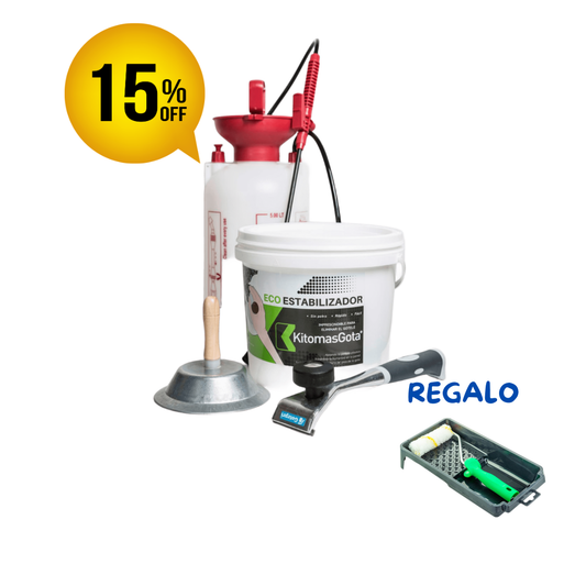 Kit para quitar gotelé plastificado. Sin Polvo. Kitomasgota Brico